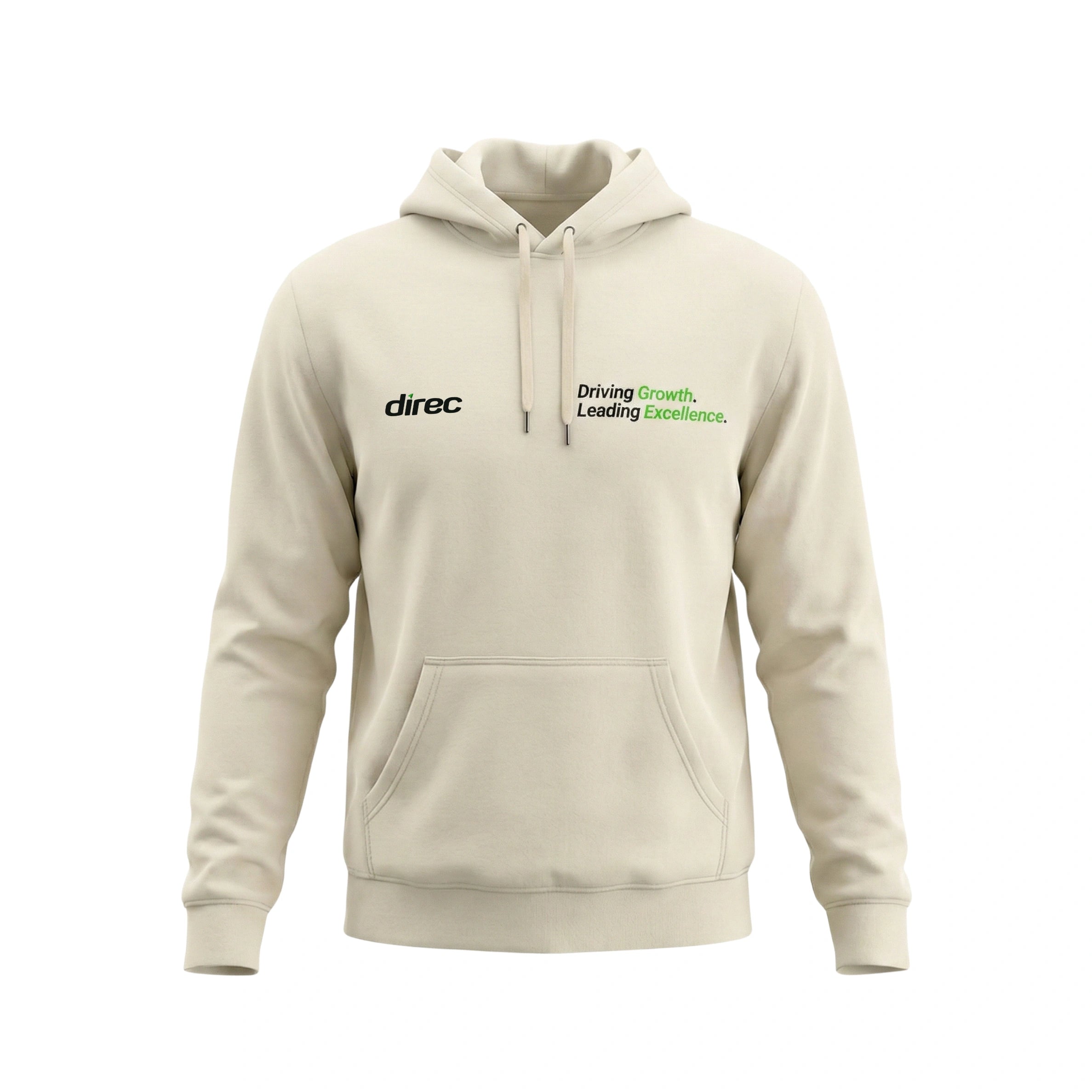 Cream Hoodie for Men/Women – Soft Cotton Pullover with Direc Logo