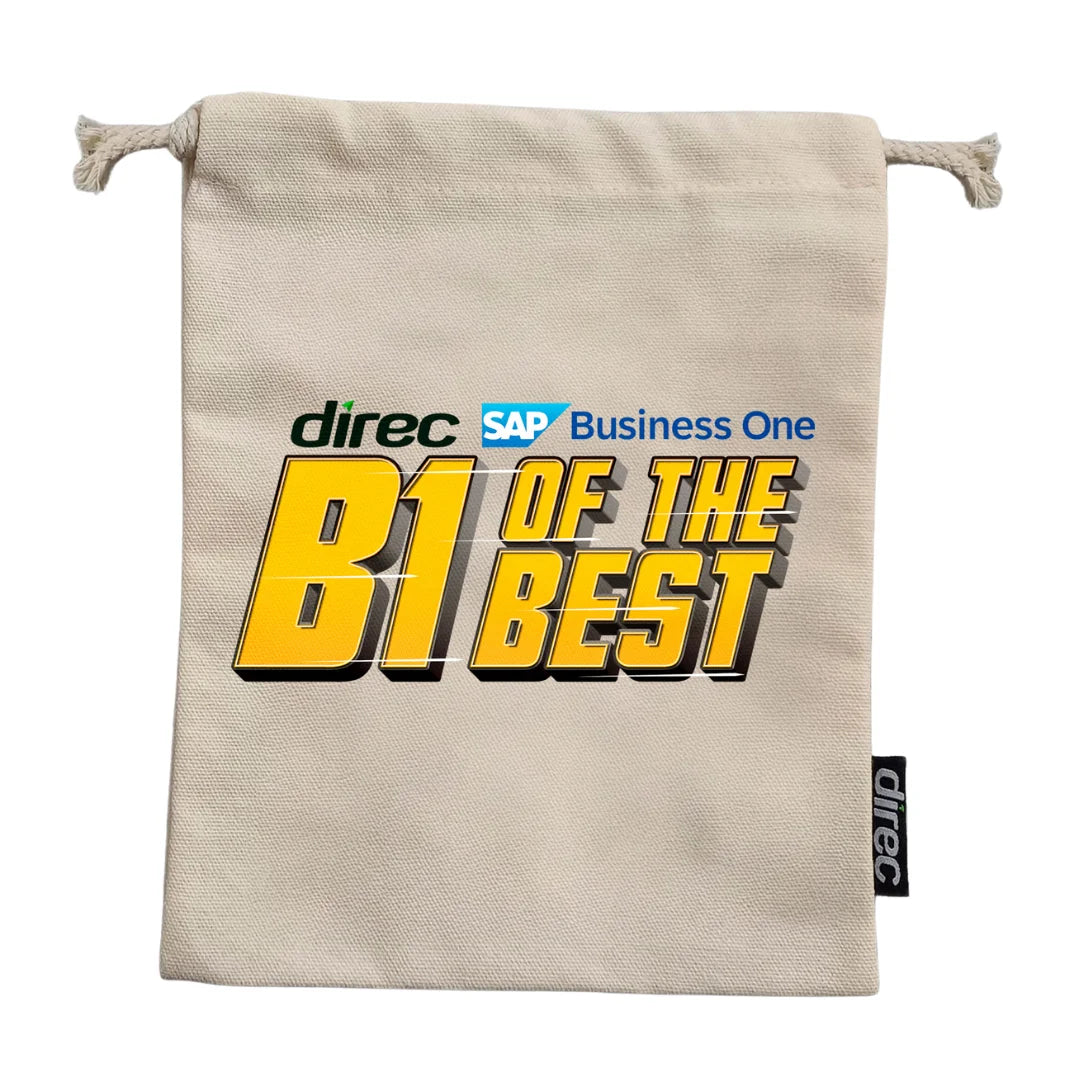 White Small Drawstring Bag – Lightweight Carry Pouch with “SAP B1 of the Best"