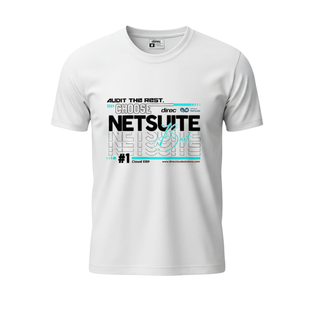 Unisex T-Shirt – Soft Cotton Tee with “Audit the Rest, Choose NetSuite Best” Print