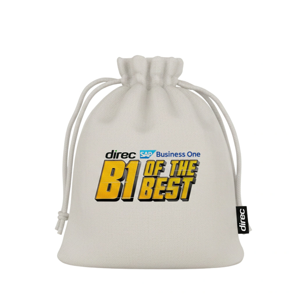 White Small Drawstring Bag – Lightweight Carry Pouch with “SAP B1 of the Best"