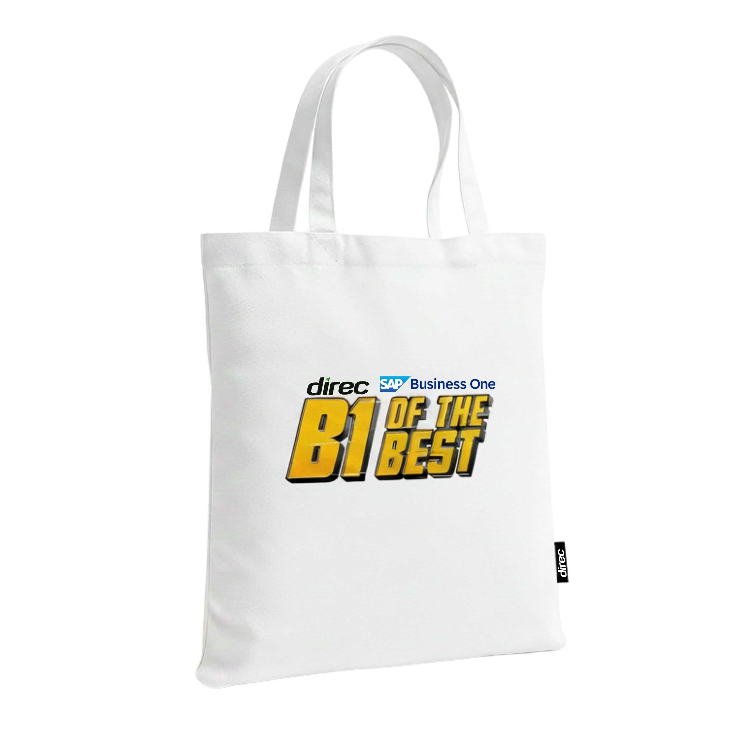 White Canvas Tote Bag – Durable Everyday Bag with “SAP B1 One of the Best” Print