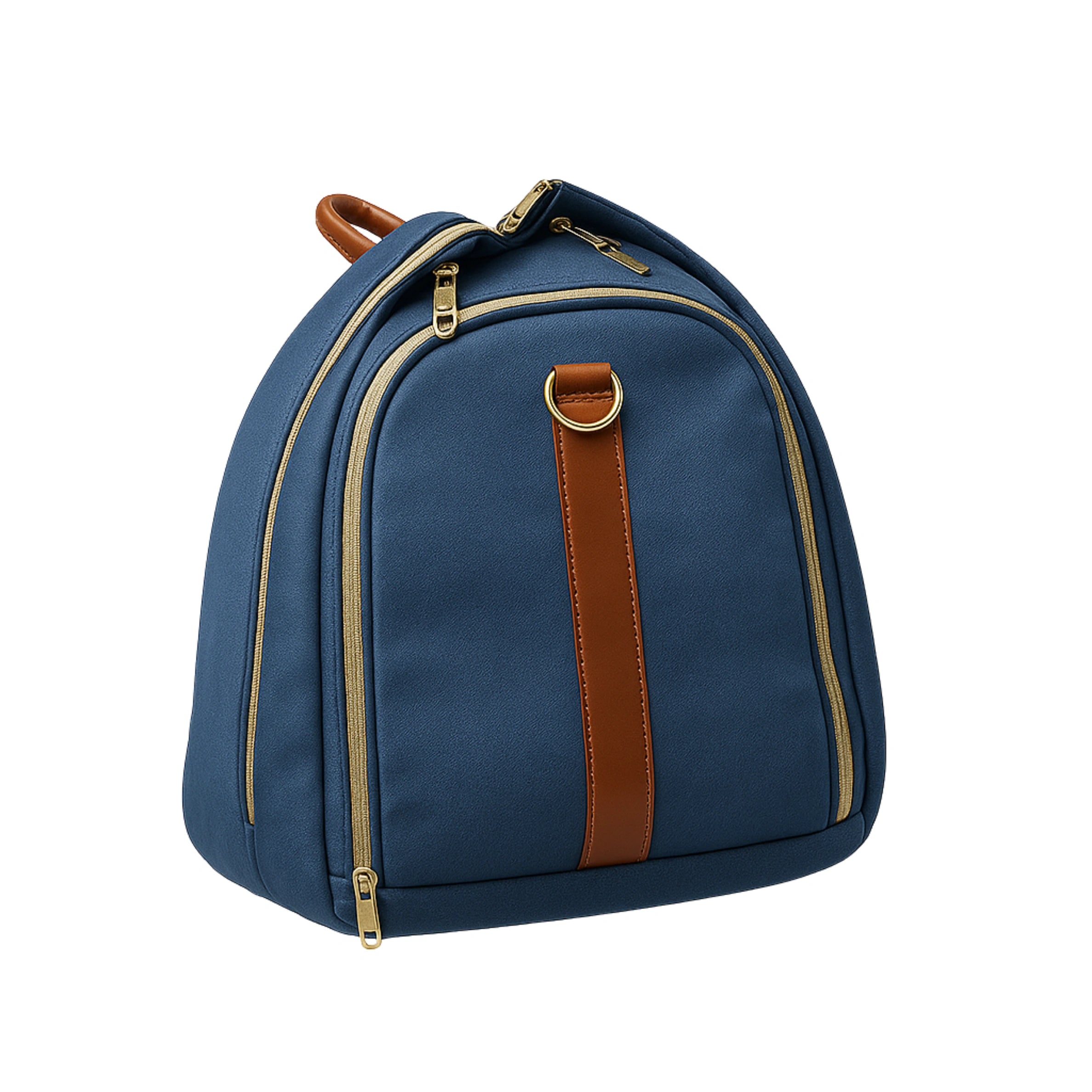 Navy Blue Rubber Duffle Bag – Durable Travel/Gym Bag with TechIgnite Logo