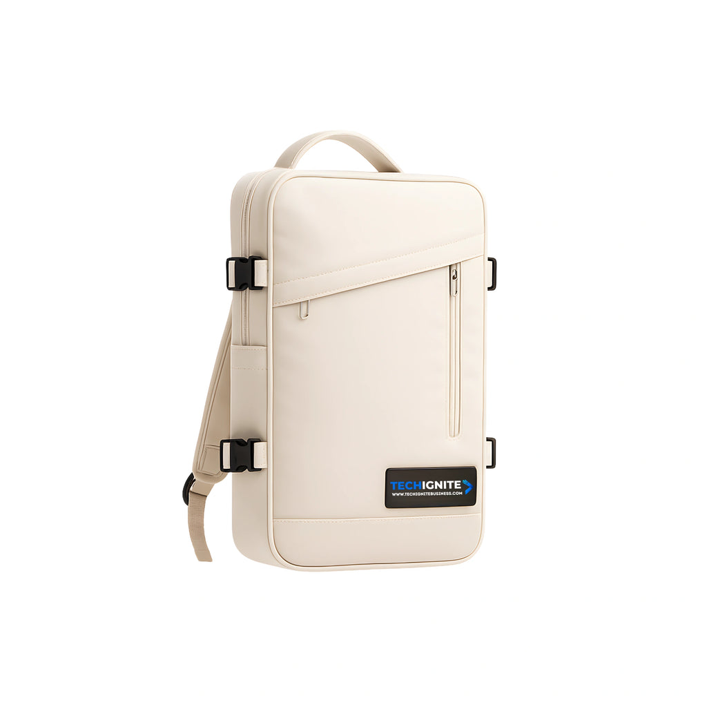 White Rubber Laptop Bag – Lightweight Protective Sleeve with TechIgnite Logo
