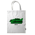 White Canvas Tote Bag – Durable Everyday Bag with “Driving Growth, Leading Excellence” Direc Print